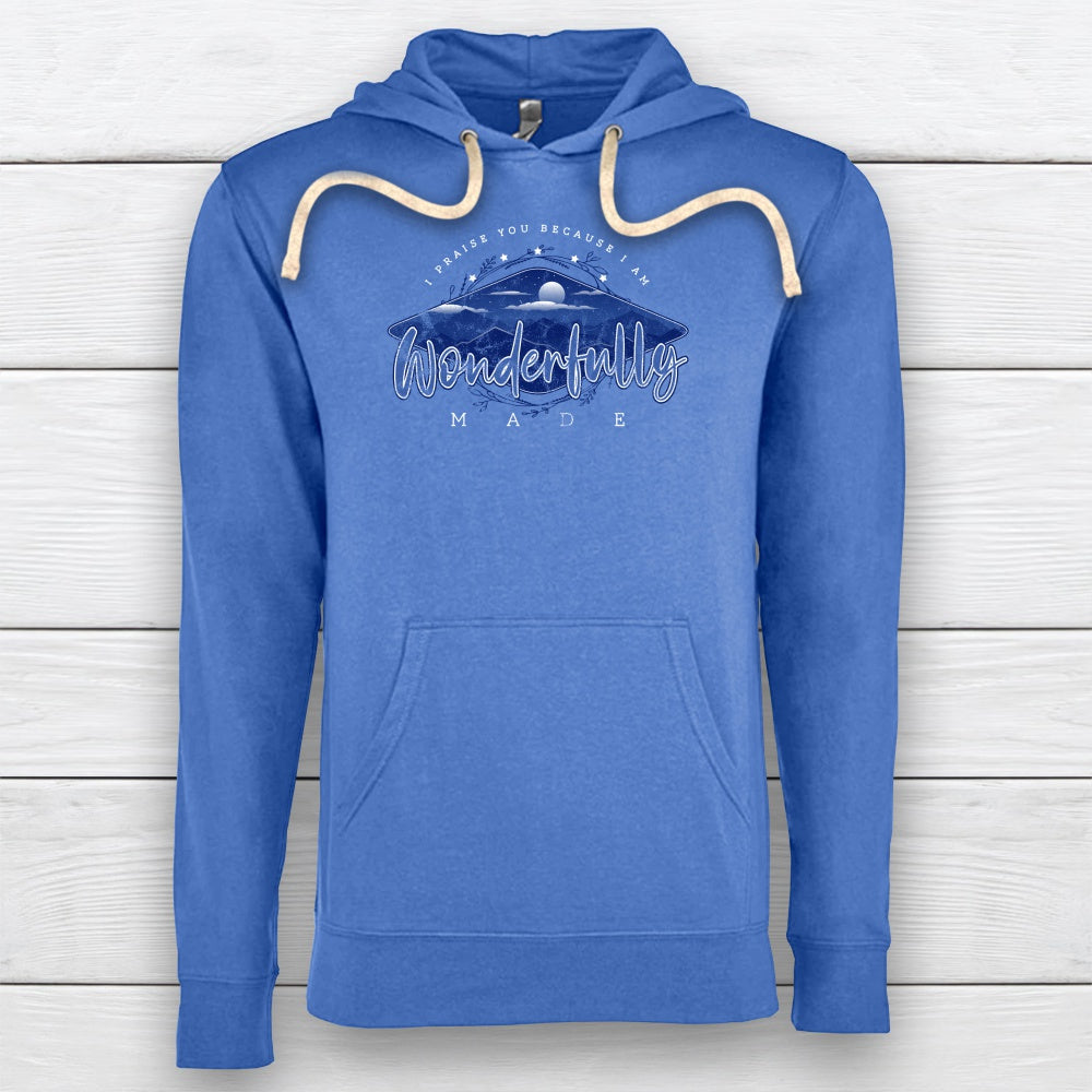I Am Wonderfully Made Hoodie - 2X, Heather Royal Blue image