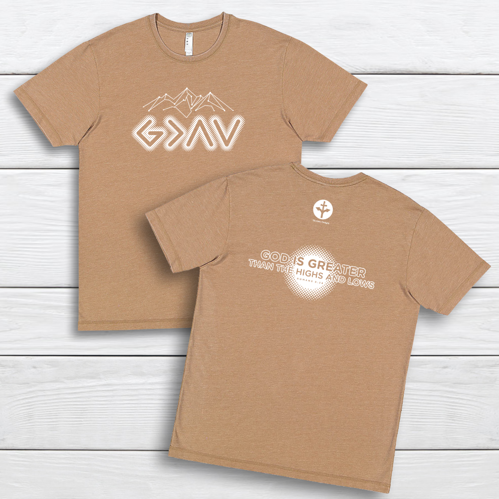 God is Greater than the Highs & Lows - S, Coyote Brown image
