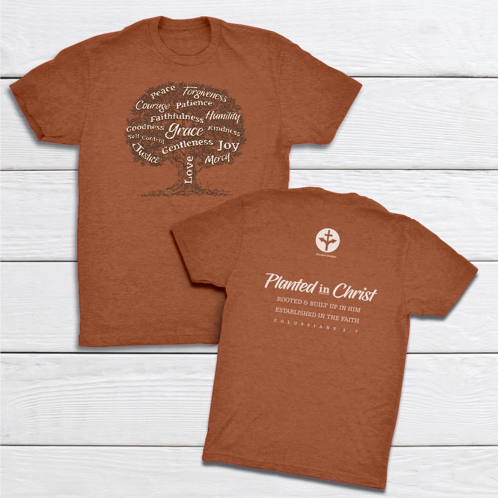 Planted in Christ - Christian Unisex Tee - 2X, Heather Autumn image