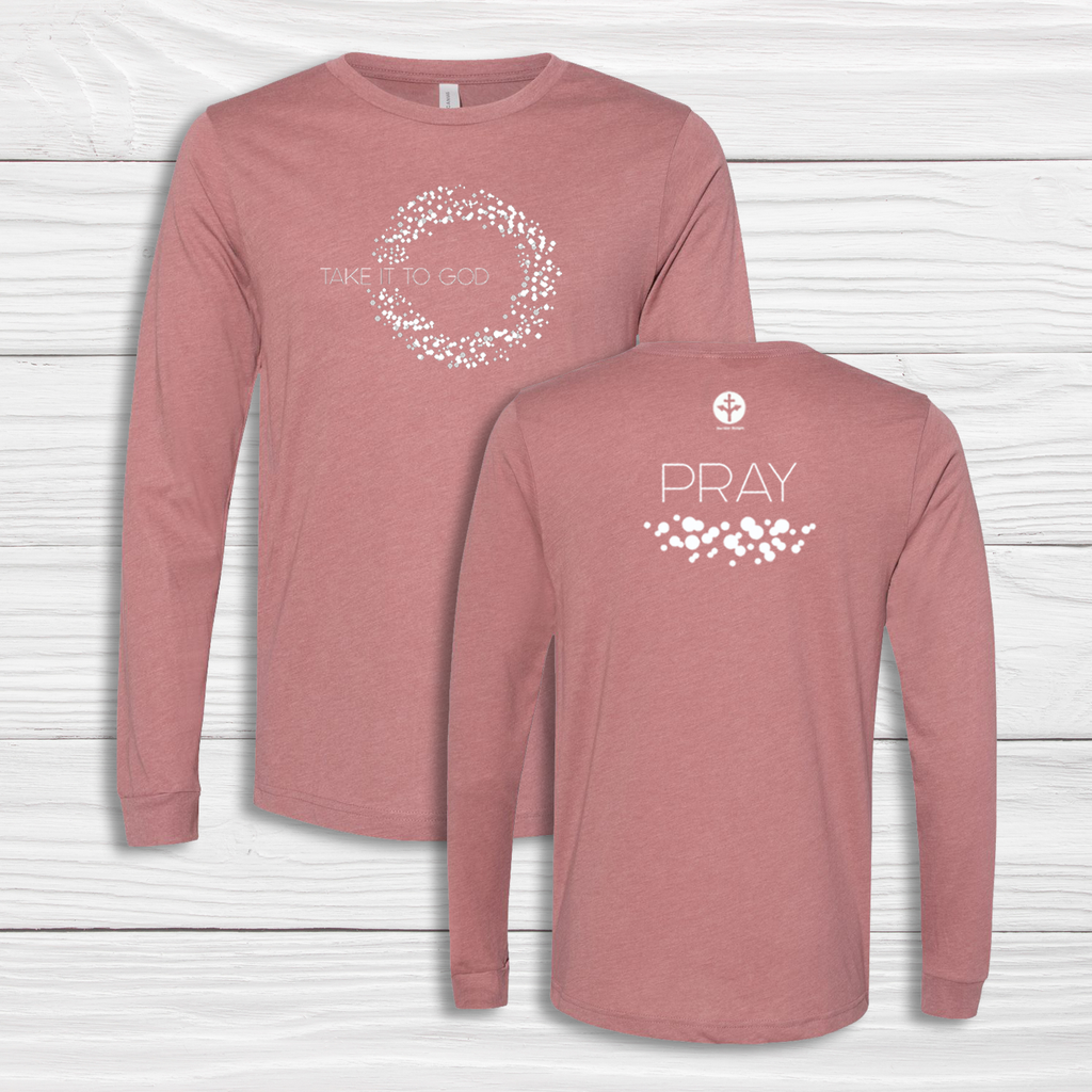 Take it to God Long Sleeve T-shirt - XL, Heather Mauve image